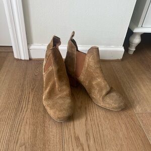Women's Tan Suede Ankle Boots